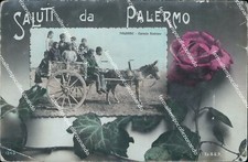 Ch395 cartolina palermo usato  Tramonti