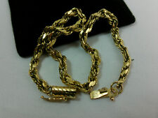 Antiga pulseira de corrente de tênis IBBK ouro 14k corda torcida plana 3 mm de largura 7,5"/2,67 gr comprar usado  Enviando para Brazil