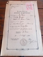 Attestato pertinenza 1921 usato  Roma