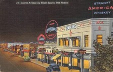Cartão postal vintage de linho Juarez Avenue by Night JUAREZ México Street Scene c1940s comprar usado  Enviando para Brazil