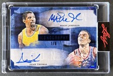 Usado, Magic Johnson Isiah Thomas 2021 Leaf Art of Sport Iconography 1/6 #I-14 BOOKEND comprar usado  Enviando para Brazil