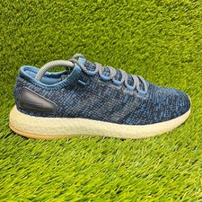 Tênis Adidas PureBoost masculino tamanho 9 azul preto atlético corrida caminhada comprar usado  Enviando para Brazil