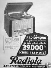 Publicité radiola tourne d'occasion  Compiègne