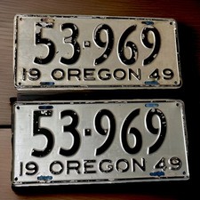 1949 plates oregon for sale  Reno