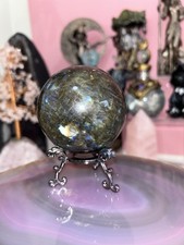 Flashy labradorite sphere for sale  DONCASTER