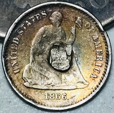 1866 seated liberty for sale  Barrington