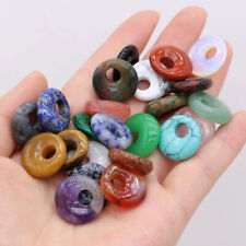 18 mm furo de cristal natural donut fivela de paz miçangas pedra preciosa chakra faça você mesmo joias comprar usado  Enviando para Brazil