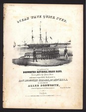 1843 Ocean Wave Quick Step - A Dodworth - Partitura litografia original rara comprar usado  Enviando para Brazil