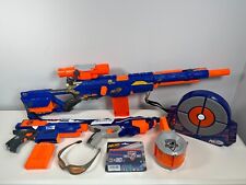 Pakiet karabinów Nerf N-Strike Longstrike CS-6 z akcesoriami + 30 nowych rzutek - w bardzo dobrym stanie na sprzedaż  Wysyłka do Poland