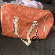 Bolsa satchel Michael Kors laranja bronzeada com zíper MK comprar usado  Enviando para Brazil