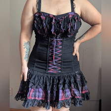 Conjunto de mini-saia Y2K Tripp 2 peças espartilho e liga acabamento xadrez roxo metálico comprar usado Conjunto de mini-saia Y2K Tripp 2 peças espartilho e liga acabamento xadrez roxo metálico comprar usado  Enviando para Brazil