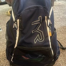 Mochila de natação atlética azul e branca TYR com alças reforçadas, usado comprar usado  Enviando para Brazil