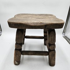 Banqueta de ordenha antiga de madeira carvalho pernas viradas decoração assento campo francês comprar usado  Enviando para Brazil