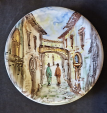 Usado, PIATTO DECORATIVO DA PARETE IN CERAMICA DIPINTO A MANO E FIRMATO  comprar usado  Enviando para Brazil