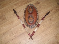 Holzschild afrika kampfschild gebraucht kaufen  Norderstedt