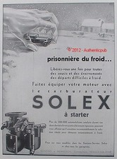 Solex advertisement carburetor d'occasion  Expédié en Belgium