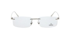 Armação de óculos óptica Omega OM5007-H 016 prata metal sem aro 56-16-145 RX comprar usado  Enviando para Brazil