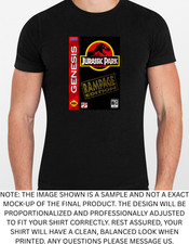 Camiseta gráfica Jurassic Park Rampage Edition Genesis masculina ou feminina NOVA comprar usado  Enviando para Brazil