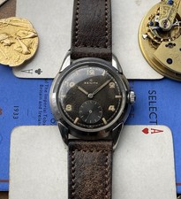 1945 Zenith 35mm relógio de aço extravagante com mostrador tropical envelhecido luminoso 106 P-6 comprar usado  Enviando para Brazil