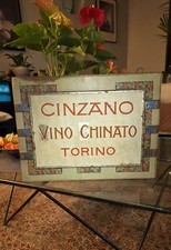 Insegna litografata cinzano usato  Vigevano