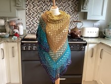 Handmade crochet shawl for sale  BEXHILL-ON-SEA