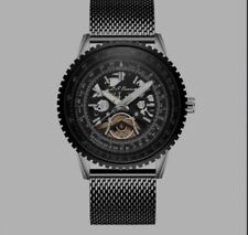RELÓGIO MASCULINO LA BANUS ESQUELETO MOSTRADOR PRETO EM AÇO INOXIDÁVEL PULSEIRA DE MALHA DE TUBARÃO comprar usado  Enviando para Brazil