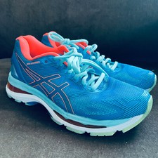 Tênis de corrida Asics Gel-Nimbus 19 feminino azul flash coral T750N tamanho 8 largura dos EUA comprar usado  Enviando para Brazil