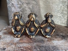Three brass monkeys for sale  BLACKWOOD