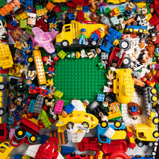 1kg LEGO DUPLO Wunschpaket Tiere Figuren Bauernhof Zoo Baustelle Feuerwehr Autos comprar usado  Enviando para Brazil