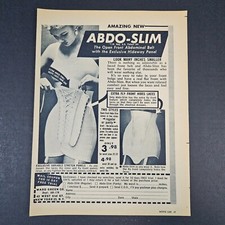 1961 Abdo-Slim cinto abdominal cintura cinch estampa vintage cinto publicitário espartilho com cadarço, usado comprar usado  Enviando para Brazil
