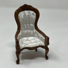 Poltrona vitoriana casa de bonecas móveis em miniatura estofados de madeira escala 1:12 comprar usado  Enviando para Brazil