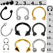 Circular Barbell Hufeisen Lippenpiercing Nasenpiercing Septum Madonna Helix, usado comprar usado  Enviando para Brazil