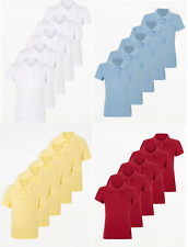 Camisa polo escolar feminina 5 gola vieira PE tops vermelha amarela azul branca comprar usado  Enviando para Brazil