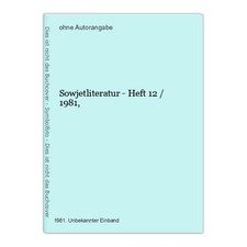 Sowjetliteratur heft 1981 gebraucht kaufen  Bad Vilbel
