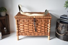 Vintage wicker fishing for sale  SPALDING