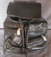 Mochila Wilson’s de couro preta bolsos externos bolsa de viagem alça superior satchel  comprar usado  Enviando para Brazil