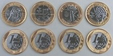 Moedas comemorativas reais do Brasil 4x 1 Olimpíadas 2016 4º conjunto não circuladas comprar usado  Enviando para Brazil