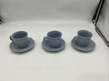Conjunto vintage de 3 xícaras e pires de gazebo azul Pfaltzgraff comprar usado  Enviando para Brazil