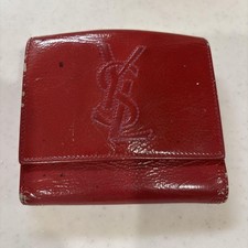 Carteira tripla de couro vermelha YSL importada do Japão rara, usado comprar usado  Enviando para Brazil