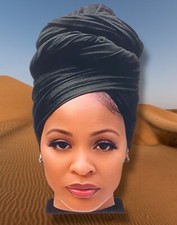 1 peça cachecol turbante africano envoltório de cabeça de jersey stretch -FRETE RÁPIDO - VENDEDOR EUA, usado comprar usado  Enviando para Brazil