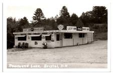 BRISTOL, NEW HAMPSHIRE - LAGO RECÉM-DESCOBERTO - LANCHONETE LUCKY ANN CARTÃO POSTAL FOTO REAL, usado comprar usado  Enviando para Brazil