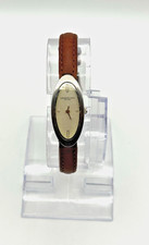 Relógio de pulso feminino Kenneth Cole NY KC2109 15mm tom prata mostrador bege oval 6,25" comprar usado  Enviando para Brazil