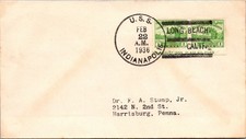 GOLDPATH: CAPA NAVAL DOS EUA 1936 EUA INDIANÁPOLIS, LONGA PRAIA, CA.IMPERF CV803_P28 comprar usado  Enviando para Brazil