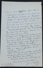 George sand autographe d'occasion  Coulans-sur-Gée