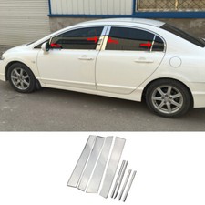 Janela de carro de aço cromado BC painel pilar tampa acabamento 8 peças para HONDA Civic 2006-2011, usado comprar usado  Enviando para Brazil