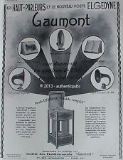 Advertisement gaumont speaker d'occasion  Expédié en Belgium
