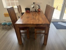 Solid wood dining for sale  HUNTINGDON