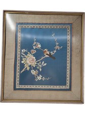 Framed bird floral for sale  DARTFORD
