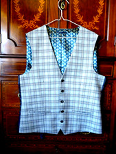 Fancy check waistcoat for sale  DEWSBURY