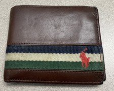 Polo Ralph Lauren Couro Marrom Fita Pônei Carteira Dobrável Clássica Masculina, usado comprar usado  Enviando para Brazil